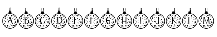 Bauble Star Font UPPERCASE