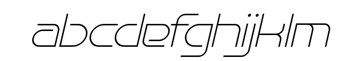 Bauhau-LightItalic Font LOWERCASE