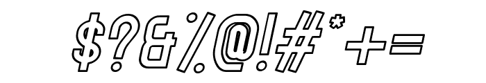 Bavalor Outline Italic Italic Font OTHER CHARS