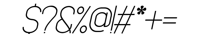 Baxley Medium Italic Font OTHER CHARS