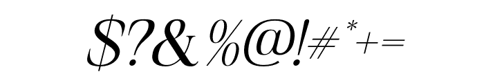 Bayoreh Italic Font OTHER CHARS