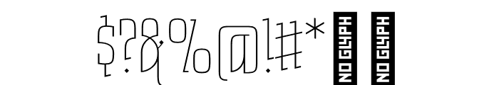 Bazilikin Thin Font OTHER CHARS