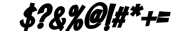 Bazinga Bold Italic Font OTHER CHARS