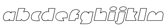 Beach Ball CPC Outline Italic Font LOWERCASE