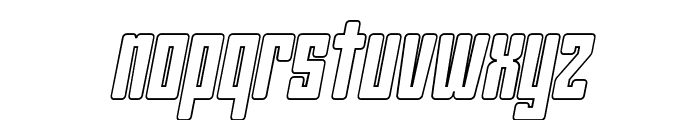 BeardmanOutline-Italic Font LOWERCASE