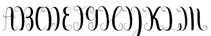 Beautiful Calligraphy Font UPPERCASE