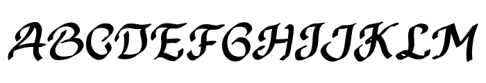 Beautiful Claudia Font UPPERCASE