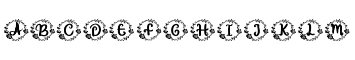 Beautiful Flower Monogram Font LOWERCASE
