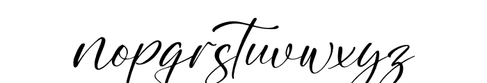 Beautiful Kaligan Italic Font LOWERCASE