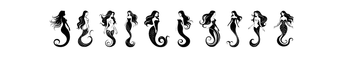 Beautiful mermaid Regular Font OTHER CHARS