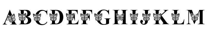 Beauty Butterfly Monogram Font LOWERCASE