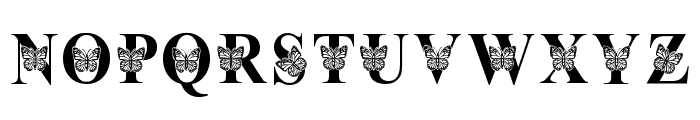 Beauty Butterfly Monogram Font LOWERCASE