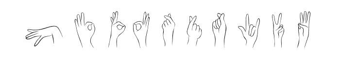 Beauty-Hands Font OTHER CHARS