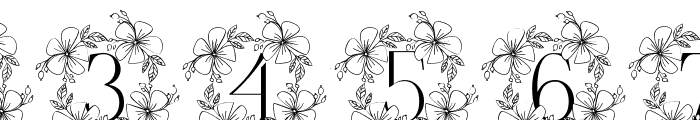Beauty Magnolia Flower Monogram Font OTHER CHARS