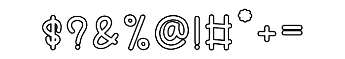 Beauty Outline Font OTHER CHARS