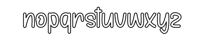 Beauty Outline Font LOWERCASE