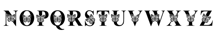 BeautyButterflyMonogram Font LOWERCASE