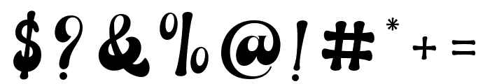 BeautyRetro-Regular Font OTHER CHARS