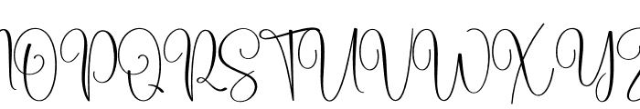 Beautyful Signature Font UPPERCASE