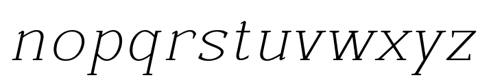 Beckland Extra Light Italic Font LOWERCASE