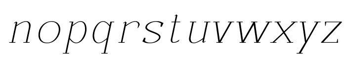 Beckland Thin Italic Font LOWERCASE