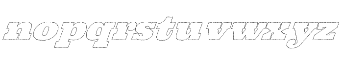 Becrat Italic RoughOutline Font LOWERCASE