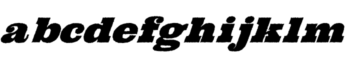 Becrat Italic Rough Font LOWERCASE