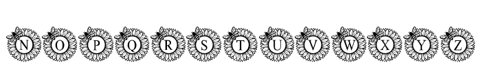 Bee and Sunflower Font UPPERCASE