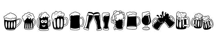 Beer glass Font UPPERCASE