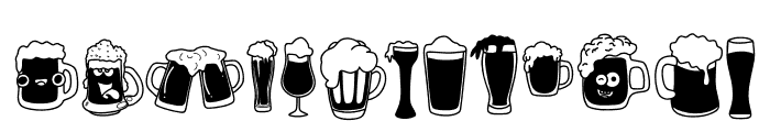 Beer glass Font UPPERCASE