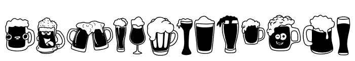 Beer glass Font LOWERCASE
