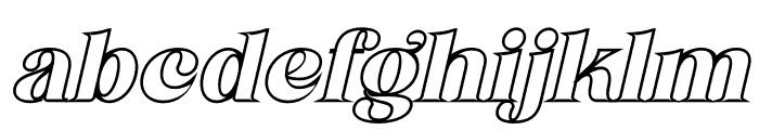 Begika Outline Italic Font LOWERCASE