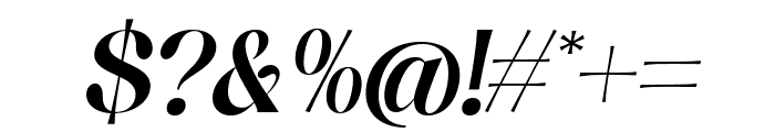 Beliga-Italic Font OTHER CHARS