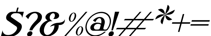 Belisha Italic Font OTHER CHARS