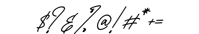 Belistaria Signature Italic Font OTHER CHARS