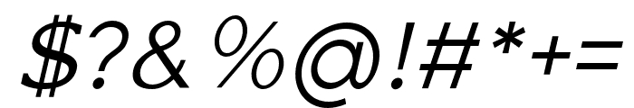 Bellaxio-Italic Font OTHER CHARS