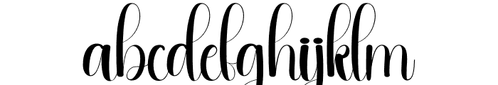 Belliana Lovely Font LOWERCASE