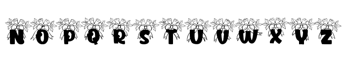 Bells Bow Christmas Font UPPERCASE