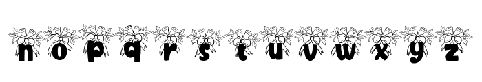 Bells Bow Christmas Font LOWERCASE