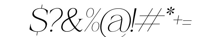 Belvina Italic Font OTHER CHARS