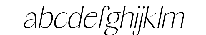 Benage Oblique Font LOWERCASE