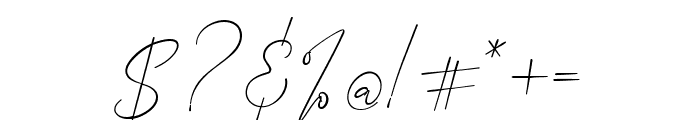 Benatia Signature Regular Font OTHER CHARS