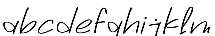 Bendicot Miracle Italic Font LOWERCASE