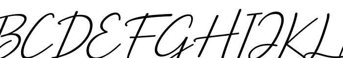Benilla Calligraphy Italic Font UPPERCASE
