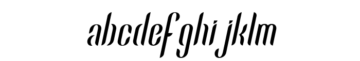 Bent-Knives Light Italic Font LOWERCASE