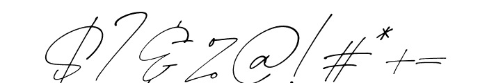 Bentila Signate Italic Font OTHER CHARS