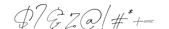Bentila Signate Font OTHER CHARS
