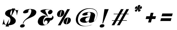 Bentoga Italic Black Font OTHER CHARS