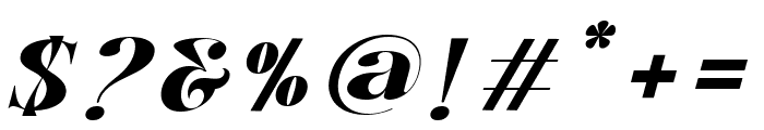 Bentoga Italic Bold Font OTHER CHARS