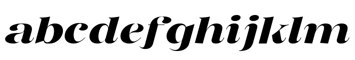 Bentoga Italic Bold Font LOWERCASE